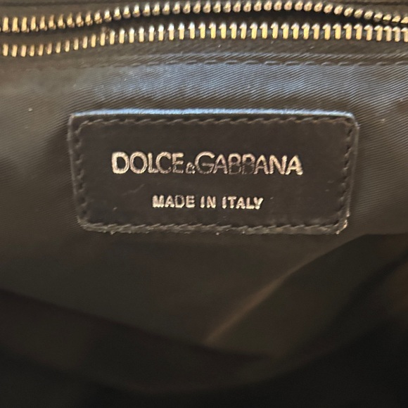 Dolce & Gabbana Sleek Black Backpack, zipper missing pull and inside pocket torn - Picture 4 of 12